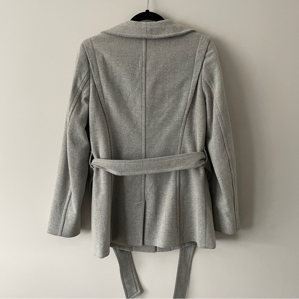 Aritzia Wilfred Connor Grey Wool Cashmere Coat Womens Medium - Picture 3 of 7